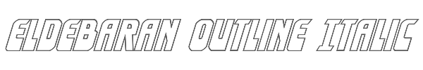 Eldebaran Outline Italic 