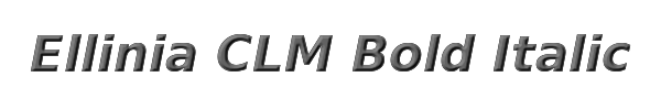 Ellinia CLM Bold Italic 