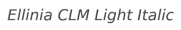 Ellinia CLM Light Italic 