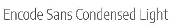 Encode Sans Condensed Light 