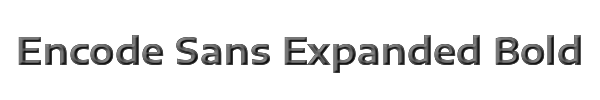 Encode Sans Expanded Bold 