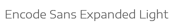 Encode Sans Expanded Light 