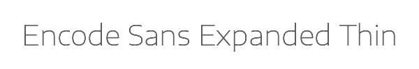 Encode Sans Expanded Thin 