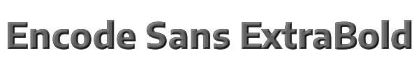 Encode Sans ExtraBold 