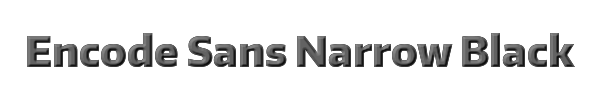 Encode Sans Narrow Black 