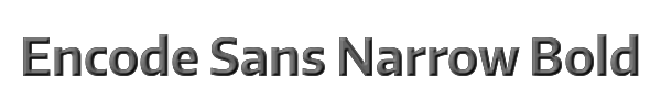 Encode Sans Narrow Bold 