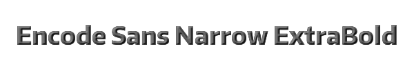Encode Sans Narrow ExtraBold 