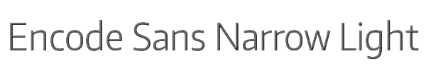 Encode Sans Narrow Light 
