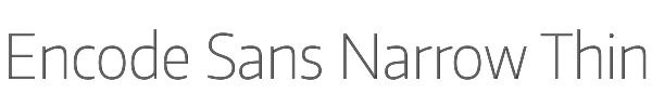 Encode Sans Narrow Thin 