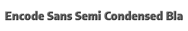 Encode Sans Semi Condensed Black 
