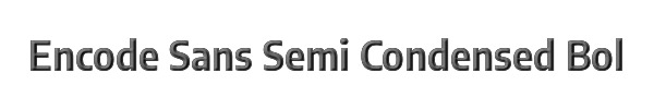 Encode Sans Semi Condensed Bold 