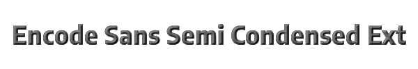 Encode Sans Semi Condensed ExtraBold 