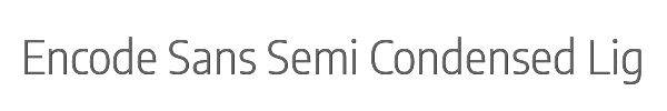 Encode Sans Semi Condensed Light 