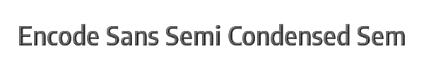 Encode Sans Semi Condensed SemiBold 