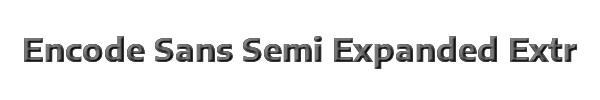 Encode Sans Semi Expanded ExtraBold 