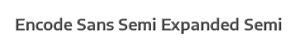 Encode Sans Semi Expanded SemiBold 