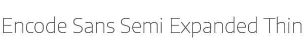 Encode Sans Semi Expanded Thin 