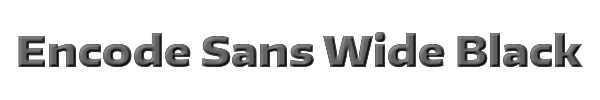 Encode Sans Wide Black 