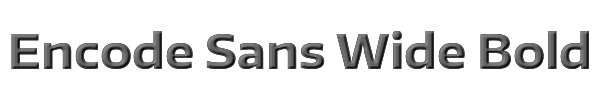 Encode Sans Wide Bold 