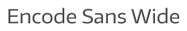 Encode Sans Wide 