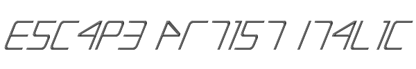 Escape Artist Italic 