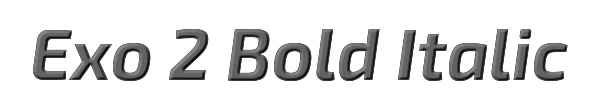 Exo 2 Bold Italic 