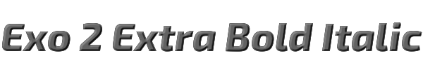 Exo 2 Extra Bold Italic 