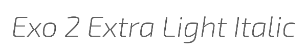 Exo 2 Extra Light Italic 