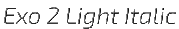 Exo 2 Light Italic 