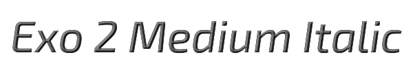 Exo 2 Medium Italic 