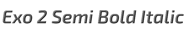 Exo 2 Semi Bold Italic 