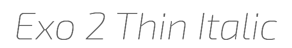 Exo 2 Thin Italic 