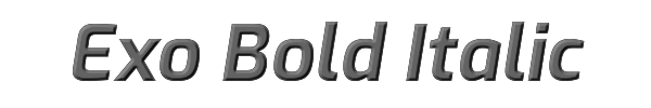 Exo Bold Italic 