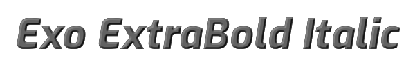 Exo ExtraBold Italic 