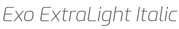 Exo ExtraLight Italic 
