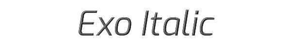 Exo Italic 