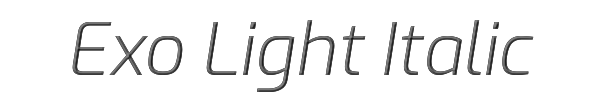 Exo Light Italic 