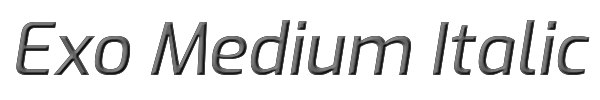 Exo Medium Italic 
