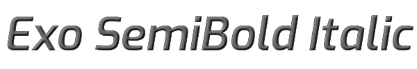 Exo SemiBold Italic 