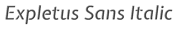Expletus Sans Italic 