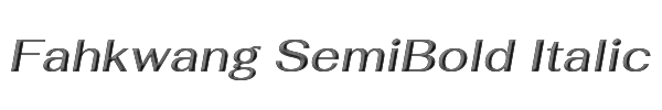 Fahkwang SemiBold Italic 