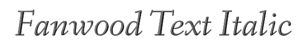 Fanwood Text Italic 