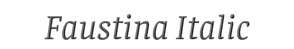 Faustina Italic 