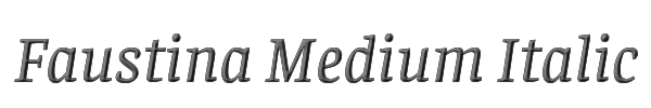 Faustina Medium Italic 
