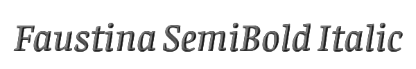 Faustina SemiBold Italic 