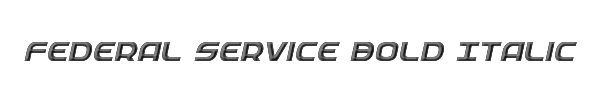 Federal Service Bold Italic 