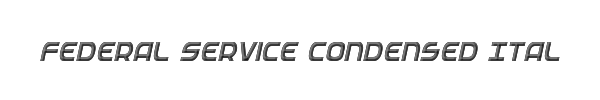 Federal Service Condensed Italic 