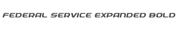 Federal Service Expanded Bold Italic 