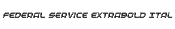 Federal Service ExtraBold Italic 