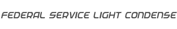 Federal Service Light Condensed Italic 